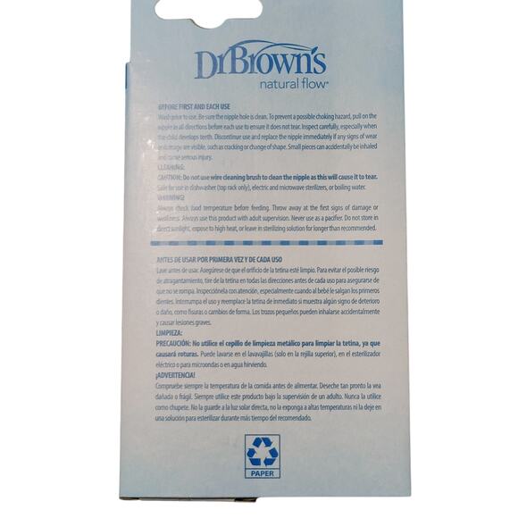 Dr. Browns Natural Flow Anti Colic Narrow Nipple 6 Pack Medium Flow Level 2 - Picture 3 of 4
